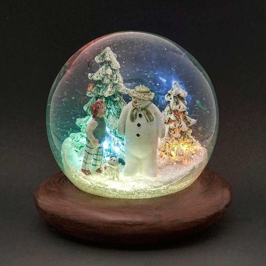The Snowman The Snowdog Snow Globe With Leds Music Christmas Snowglobe The Snowman The Snowdog Snow Globe With Leds Music Christmas Snowglobe